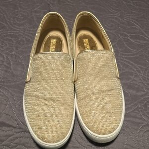 Michael Kors Shimmering Gold Slip-Ons